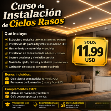 Curso de Instalación de Cielos Rasos